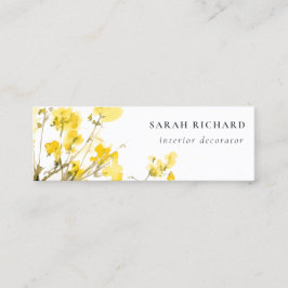 Rustieke Gele Waterverf Wildflower Boho Floral Mini Visitekaartje
