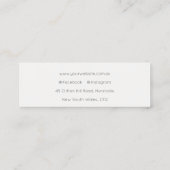 Rustieke Gele Waterverf Wildflower Boho Floral Mini Visitekaartje (Achterkant)