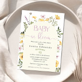 Rustieke Gele Wildflower Baby in Bloom Baby shower Kaart