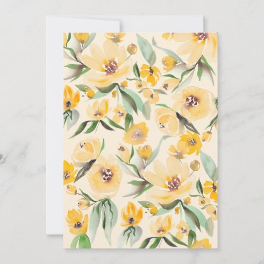 Rustieke Gele zonnebloem bloemenboog chique bruilo Kaart (Achterkant)