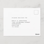 Rustieke Gele Zonnebloem Bruiloft RSVP Briefkaart (Achterkant)