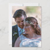 Rustieke gele zonnebloem Pas getrouwd foto dank u Bedankkaart (Achterkant)