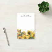 Rustieke gele zonnebloemen gepersonaliseerd post-it® notes (Kantoor)