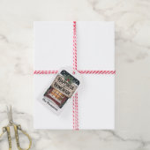 Rustieke "Geluk is Thuisgemaakt" Kerstmis Cadeaulabel (Met Touw)