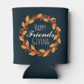 Rustieke gelukkige vrienden geven bessen krans blikjeskoeler (Achterkant)