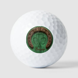 Rustieke Geluks Hoefijzer Iers Gepersonaliseerd Golfballen