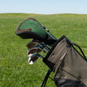 Rustieke Geluks Hoefijzer Iers Gepersonaliseerd Golfheadcover (Insitu)