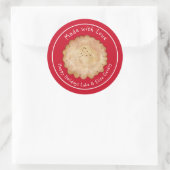 Rustieke 'Gemaakt met Liefde' Appeltaart Sticker (Tas)