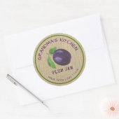 Rustieke 'Gemaakt met Liefde' Jute Kruidnageljam Ronde Sticker (Envelop)