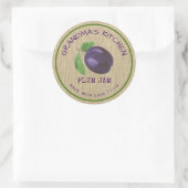 Rustieke 'Gemaakt met Liefde' Jute Kruidnageljam Ronde Sticker (Tas)