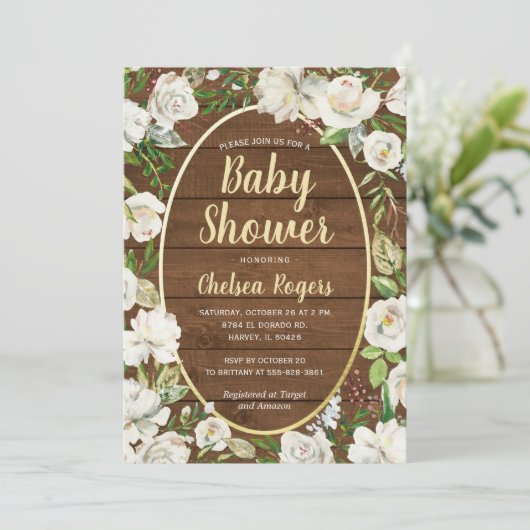 Rustieke genderneutrale land Baby shower Sprinkle Kaart (Staand voorkant)