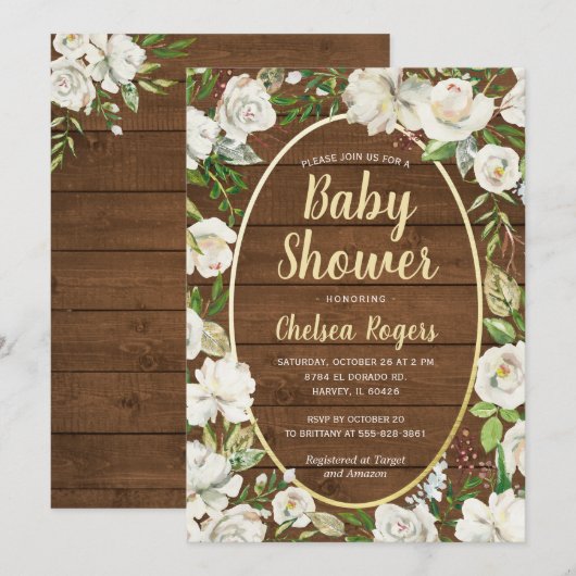 Rustieke genderneutrale land Baby shower Sprinkle Kaart (Voorkant / Achterkant)