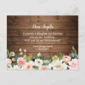 Rustieke geometrische bloemen zijn mijn bruidsmeis uitnodiging briefkaart (Achterkant)