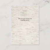 Rustieke geometrische eucalyptus berk bruiloft det informatiekaartje (Achterkant)