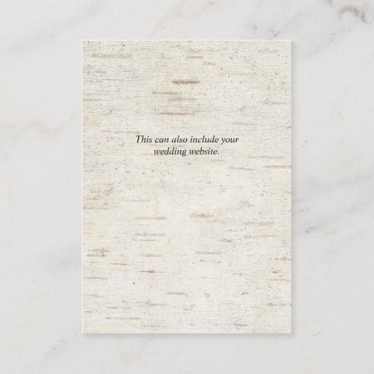 Rustieke geometrische eucalyptus berk bruiloft det informatiekaartje (Achterkant)