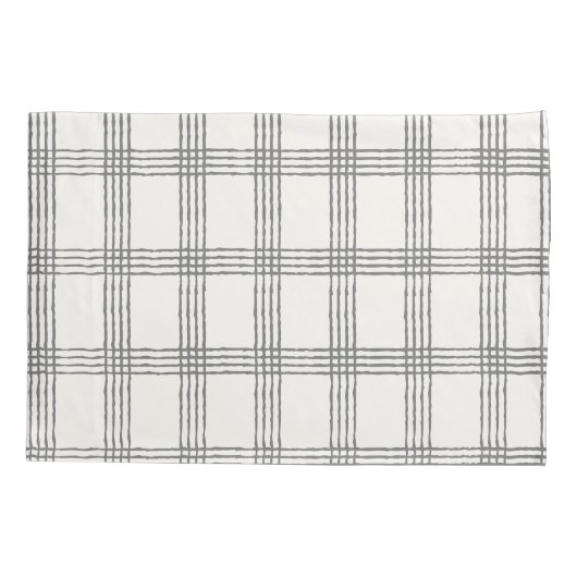 Rustieke geometrische moderne minimalistische plai kussensloop (Achterkant)