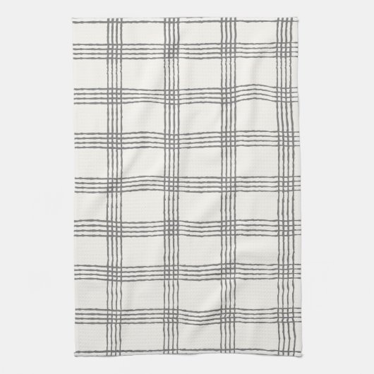 Rustieke geometrische moderne minimalistische plai theedoek (Verticaal)