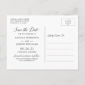 Rustieke Geometrische Romantische Bloemige 'Save t Aankondigingskaart (Achterkant)