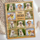 Rustieke gepersonaliseerde foto collage huisdier h planner