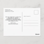 Rustieke gepersonaliseerde geboorteaankondiging vo briefkaart (Achterkant)