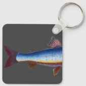 Rustieke gepersonaliseerde Gevist hut Sleutelhanger (Achterkant)