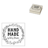 Rustieke gepersonaliseerde hand gemaakt door rubberstempel (Gestempeld)