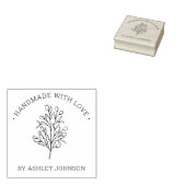 Rustieke gepersonaliseerde handgemaakte met liefde rubberstempel (Gestempeld)