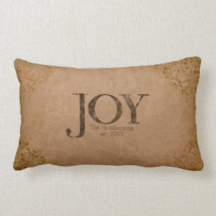 Rustieke gepersonaliseerde Joy Pillow Kussen