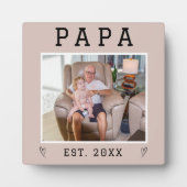 Rustieke gepersonaliseerde opa foto plaque fotoplaat (Voorkant)