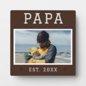 Rustieke gepersonaliseerde papa foto plaque fotoplaat (Voorkant)