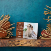 Rustieke Gepersonaliseerde Pootafdrukken Huisdierh Fotoplaat (Zijkant)