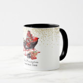 Rustieke gepersonaliseerde rode  Sleigh Christmas Mok (Voorkant rechts)