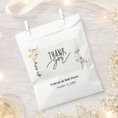 Rustieke geperste bloem Dank u bruiloft Bedankzakje (Geknipt)