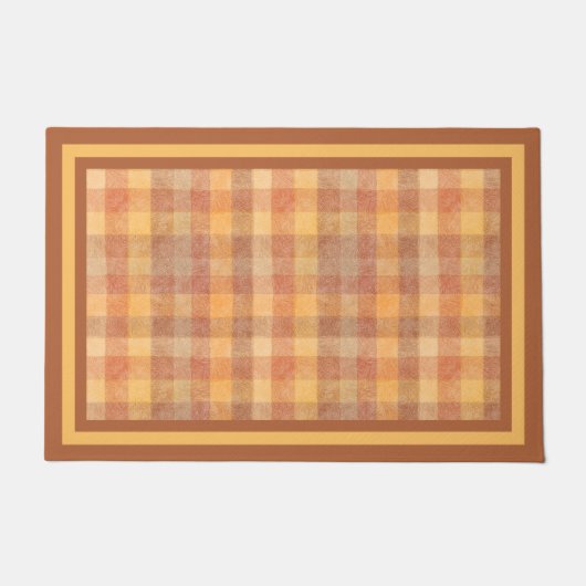 Rustieke geplakte aardetinten ontwerp deurmat (Voorkant)