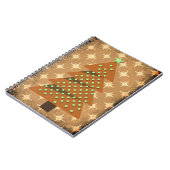 Rustieke gepolijste bronzen retro kerstboom notitieboek (Linkerzijde)