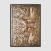Rustieke geprägde bronzen herten EH2L decoupage Tissuepapier (Voorkant)