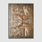 Rustieke geprägde bronzen herten EH2R decoupage Tissuepapier (Voorkant)