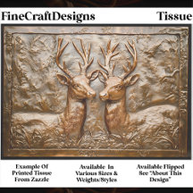 Rustieke geprägde bronzen herten EH2R decoupage