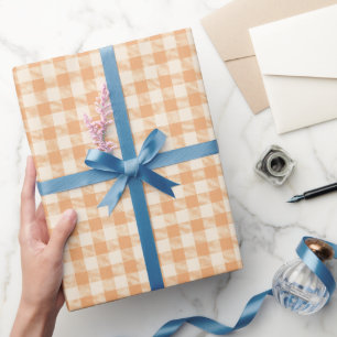 Rustieke geruite geschenkverpakking voor elke gele cadeaupapier