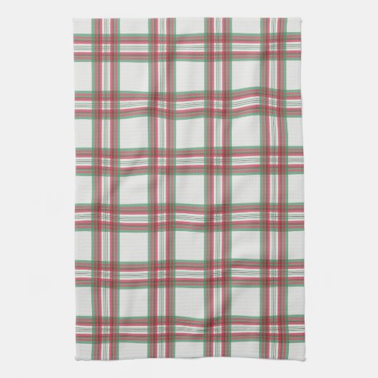 Rustieke geruite kerst keukenhanddoek (Verticaal)