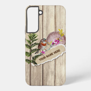 Rustieke Gescheurde Papier Hout Olie Verf Aanpasse Samsung Galaxy Hoesje