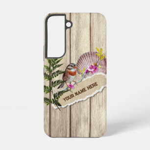 Rustieke Gescheurde Papier Hout Olie Verf Personal Samsung Galaxy Hoesje
