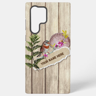 Rustieke Gescheurde Papier Hout Olie Verf Personal Samsung Galaxy Hoesje
