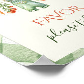 Rustieke Geslacht Neutrale Spruit Baby Shower Favo Poster (Hoek)