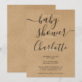 Rustieke Geslachtsneutrale Baby Shower Kaart (Voorkant / Achterkant)