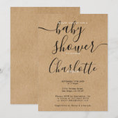 Rustieke geslachtsneutrale babyshower kaart (Voorkant / Achterkant)