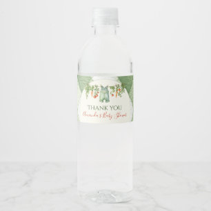 Rustieke Geslachtsneutrale Kleine Spruit Baby Show Waterfles Etiket