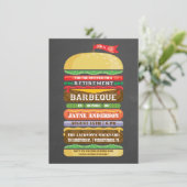 Rustieke Gestapelde Hamburger Pensioen BBQ Kaart (Staand voorkant)