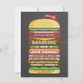 Rustieke Gestapelde Hamburger Pensioen BBQ Kaart (Voorkant)