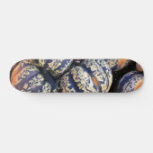 Rustieke gestreepte pompoenen persoonlijk skateboard (Horizontaal)